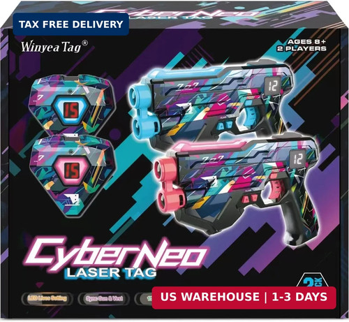 Laser tag guns with vests - guns, set