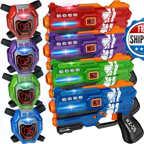 Laser tag guns - 4, vests