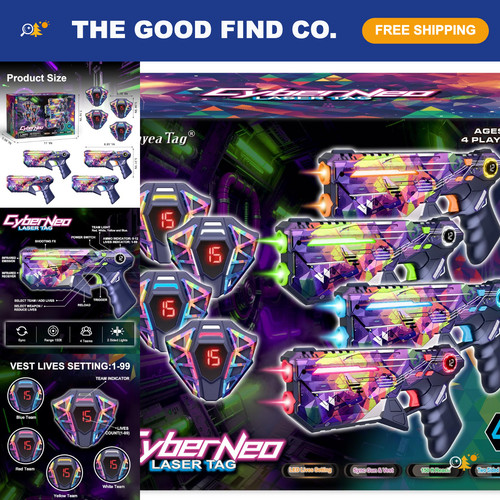 Laser tag guns set with - set, of
