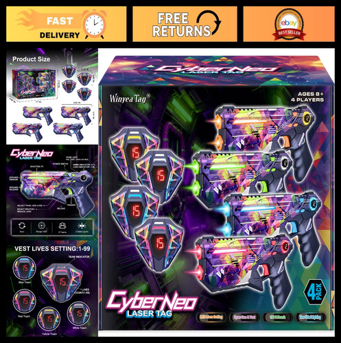 Laser tag guns set with - guns, 4
