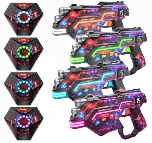 Laser tag guns set led - guns, of