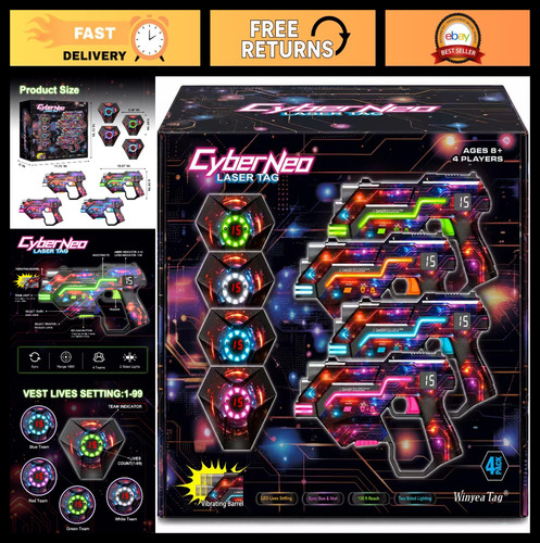 Laser tag guns vests - guns, set