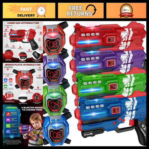 Laser tag guns set - with, led